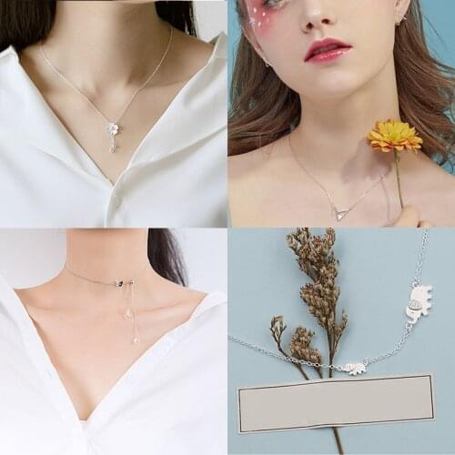 925 Sterling Silver Pin Beautiful flowers lovely cartoon image girl necklace, increase popularity, Christmas gift chains