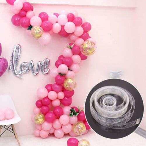 5m Balloon Chain PVC Rubber Birthday Party Wedding Backdrop Decoration Balloon Chain Bow Clips Decoration Balloons Accessories