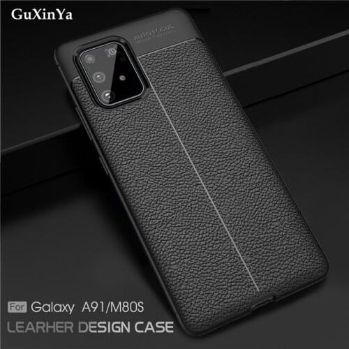 For Case Samsung Galaxy A91 Cover Luxury Leather ShockProof TPU Protective Phone Case For Samsung A91 Fundas SM-A915F 6.7"
