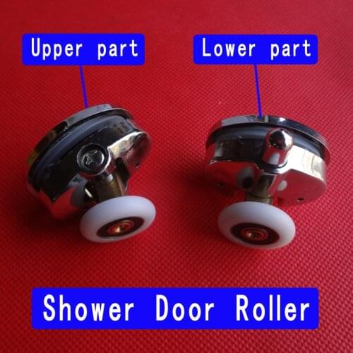 Zinc alloy double Shower room sliding glass door rollers/wheels/pulley/runners diameter 23mm/25mm 8pcs/lot