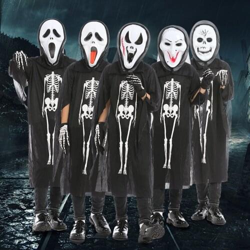 Halloween Costumes For Kids Horror Skull Zombie Costume Boys Skeleton 3D Print Scary Costume Halloween Party Cosplay Suit 2018