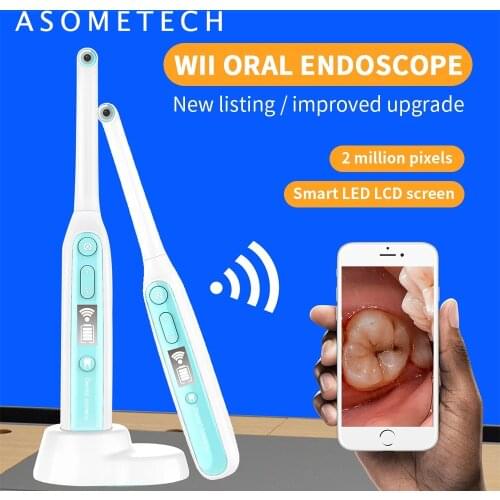 Wireless Wifi Oral Dental Endoscope 8 adjustable led lights Intraoral Camera HD Video For ios android Teeth Inspection endoscope