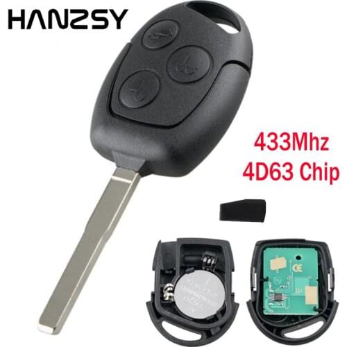 3 Buttons Remote Key for Ford Mondeo Focus 2005 2006 2007 Complete Car key with HU101 Blade 4D63 40Bit Chip 433Mhz