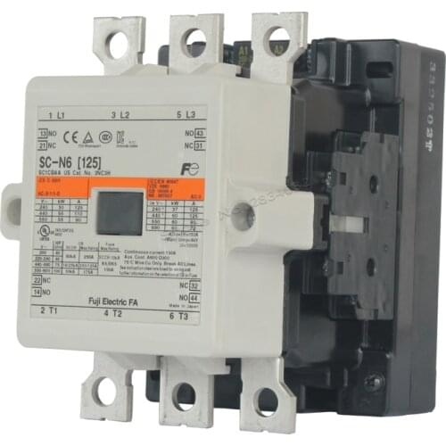 50-60Hz 150A 1000V AC Contactor AC24V 380V 220V 110V Coil Voltage 3NO2NO2NC SC-N6 SC1CBAA Fuji Electric FA Contactors