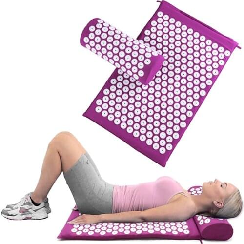 Massager Cushion Massage Yoga Mat Acupressure Relieve Stress Back Body Pain Spike Mat Acupuncture Massage Yoga Mat Sensi Mat