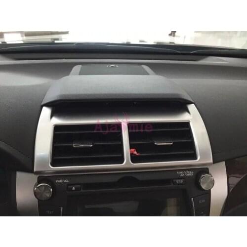 Interior Dashboard Air Conditioner AC Vent Outlet Cover Kit Trim 2015 2016 2017 Chrome Car Styling For Toyota Camry Accessories