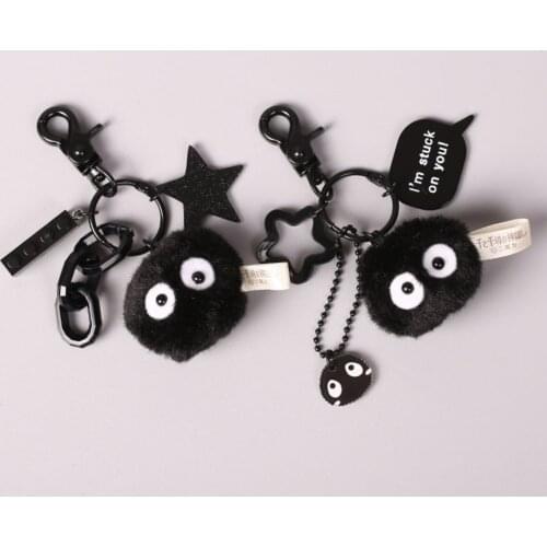 Kawaii Keychain Cartoon Ugly Coal Elf Car Creative Gift Keychain Bag Pendant