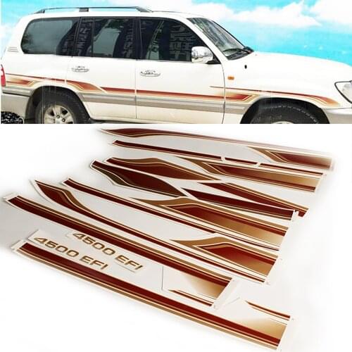 Car Stickers Body Sticker Decals Stripes Car Side Door Body For Toyota Land Cruiser 100 LC100 1998 1999 2000-2005 2006 2007