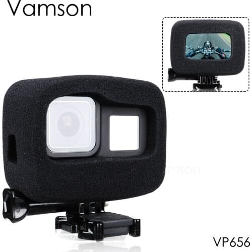Vamson Wind Noise Reduce Foam Windshield Cover Windproof Sponge for GoPro Hero 8 Balck Sports Action Camera Accessories VP656