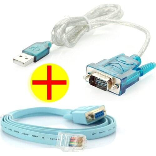 RJ45 to VGA Switch / router line debugging+USB to serial cable(a set)