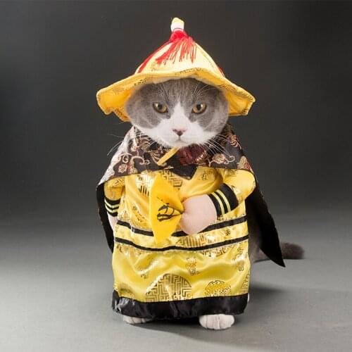Pet Dog Cat Emperor Queen Coat Funny Cosplay Halloween Hooded Costume Christmas Uniform Special Events Outfit Clothing