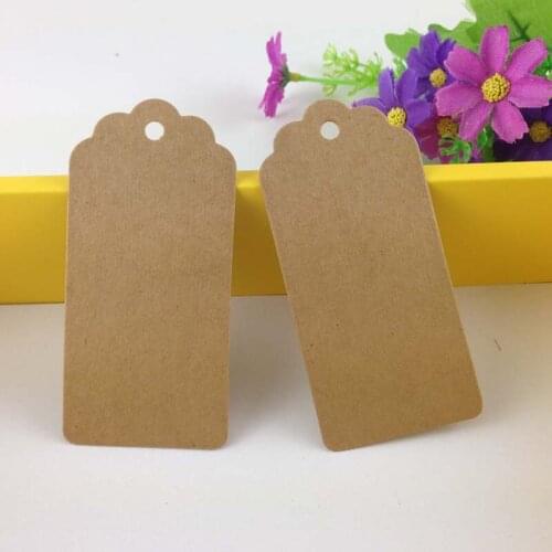 1000pcs Kraft Gift Tags Blank Ganment tags Paper Price Tag DIY Packing Cards Hang Tag for Bags/shoes/clothes/jewelry/Gift boxes
