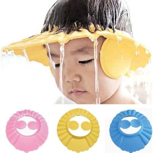 Infant Shampoo Cap Kids Safe Shampoo Bathing Protect Soft Cap Hat Wash Hair Shield Visor Caps Bathing Shower Cap Baby Cares
