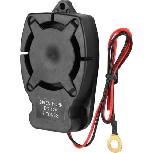 DC12V Car Vehicle Anti-Theft Warning Electronic Alarm Speaker Horn Siren 6 Sound 110db Security System Accessories сигнализация