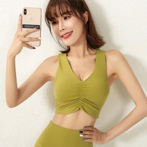 Push up sports bra gym wear seamless crop top Fitness cropped workout tops women 2021 yoga top brassiere sport bh femme bralette