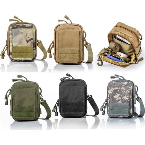 Tactical Molle Pouch Men Belt Waist Pack Military Running Pouch Small Bags for Outdoor First Aid Kits Medical Bag Phone Holder
