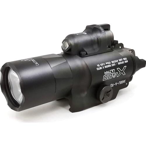 X400 Series X400U Weapon Light Tactical Hunting Flashlight With Red Laser Sight 20mm Picatinny Weaver Rail Mount