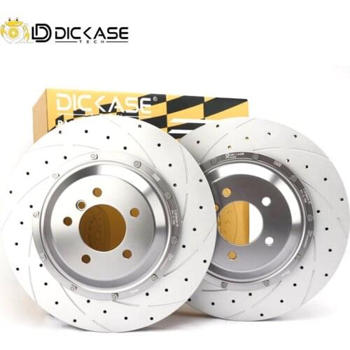 Strong brake disc-350*30 Sliver center hat with drilled and slotted pattern brake disc for Kia Stinger