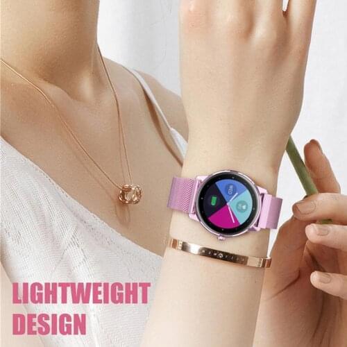 Girls Lady Female Smart Watch Heart Rate Monitoring Sport Wristwatch Fitness Tracker Bracelet Calls Reminder for IOS Android