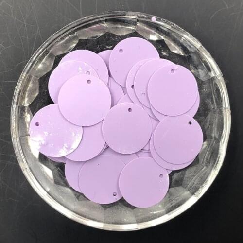 20mm150pcs Large Flat Round Solid purple Sequins PVC Loose Sequins Paillette for garment sewing wedding DIY craft accessories
