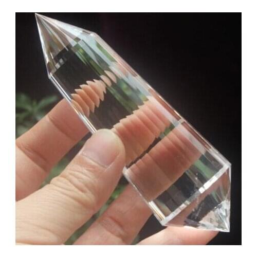 4.4" 30 sided VOGEL Style Natural Clear QUARTZ CRYSTAL DT Wand POINT 157g