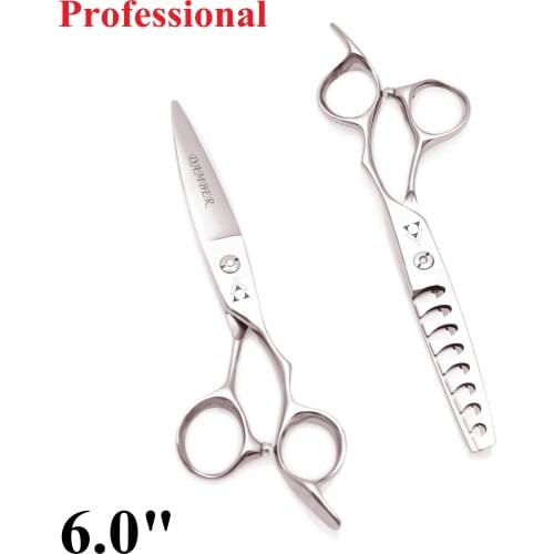 50Pcs 6.0 Hair Scissors Professional High Quality Hairdressing Barber Thinning Scissors 440C Japanese Steel Cut Shears 9022