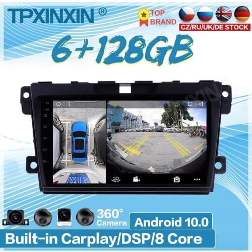 6GB+128GB Android 10.0 For Mazda CX-7 2008-2014 Car Multimedia Player Recorder Stereo Radio GPS Auto Audio Navigation Head Unit
