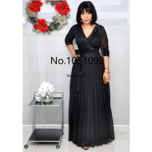 African dresses for women New hot selling popular Colorful bronzing 2020 Women party long dress v-neck younger girl long dress