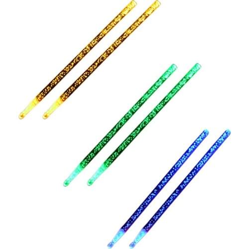Acrylic Drumstick Bright LED Light Up Drumsticks Percussion Instrument Accessories Luminous Drum Stick High Quality