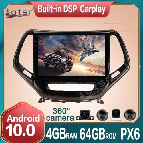Android Car Multimedia Radio DVD Player for JEEP Cheroki 2014-2018 Auto GPS Navigation 360 panoramic Camera DSP Carplay Headunit