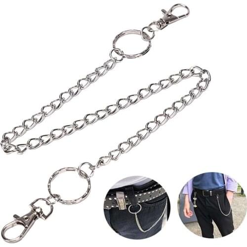 Punk Hip-hop Trendy Belt Key Chain Waist Pants Chain Men Woman Jeans Long Metal Clothing Accessories Jewelry 8 Styles