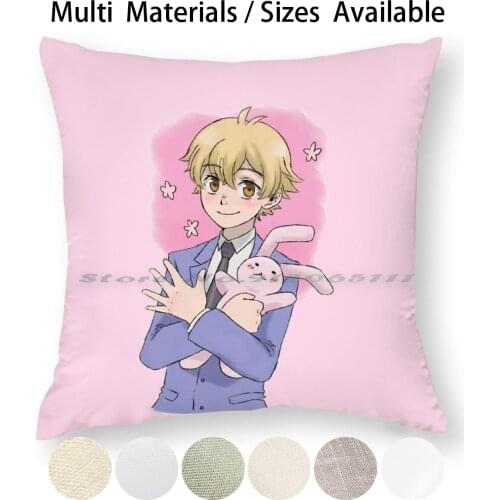 Honey Senpai : Ouran High School Pillow Case Throw Pillow Cover Cotton Linen Flax Haruhi Fujioka Kyoya Ootori Kaoru Hikaru And