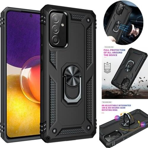 Funda Case For Samsung Galaxy A82 5G Shockproof Armor Hard Car Magnetic Finger Ring Stand Back Cover For Galaxy A82 Phone Coque