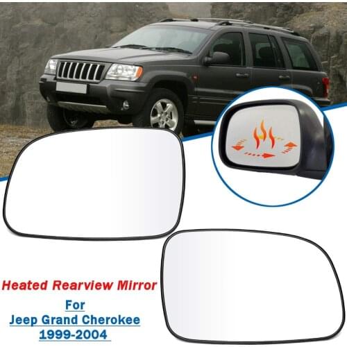 For Jeep Grand Cherokee 1999 2000 2001 2002 2003 2004 With Heated Function Car Left Right Side Rearview Wing Mirror Glass Lens