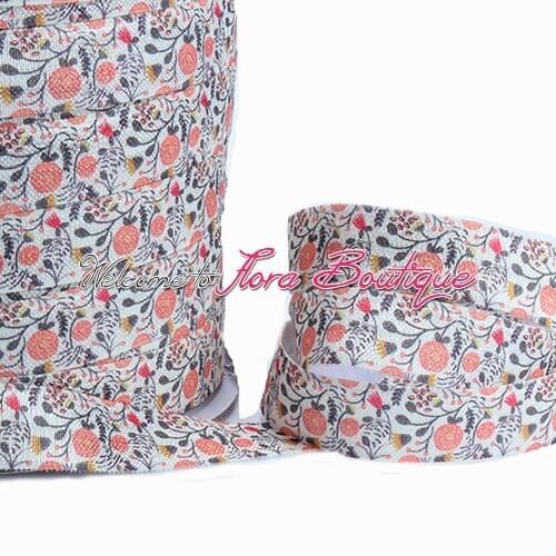 FLRA ElasticNew style pattern fold over elastic ribbon, 100 yards per lot, free shipping