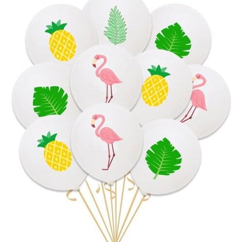 Hawaiian Cartoons Flamingo Pineapple Latex Balloons Baby Shower Decoration Supplies Birthday Party Decorations Globos Toy Ball