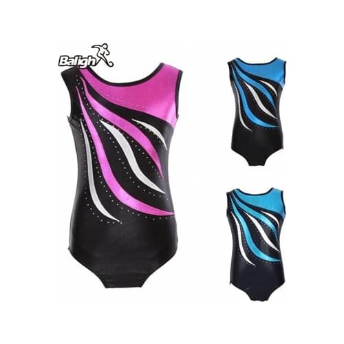 Gymnastics clothes girls high-quality sleeveless radium color matching body suit ballet gymnastics dance dance practice clothes