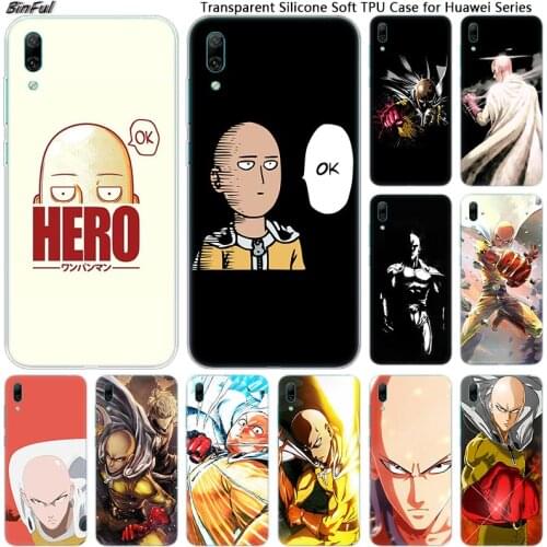 Hot saitama one punch man Soft Silicone Phone Case for Huawei Mate 10 20 Lite Pro Enjoy 9S Y9 Y7 Y6 Y5 2019 2018 Pro 2017 Cover