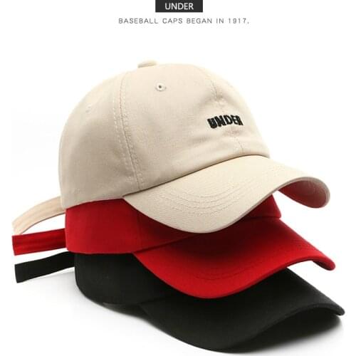 SLECKTON Cotton Baseball Cap for Women and Men Fashion Snapback Hat UNDER Embroidery Hats Casual Peaked Cap Outdoor Sports Hat