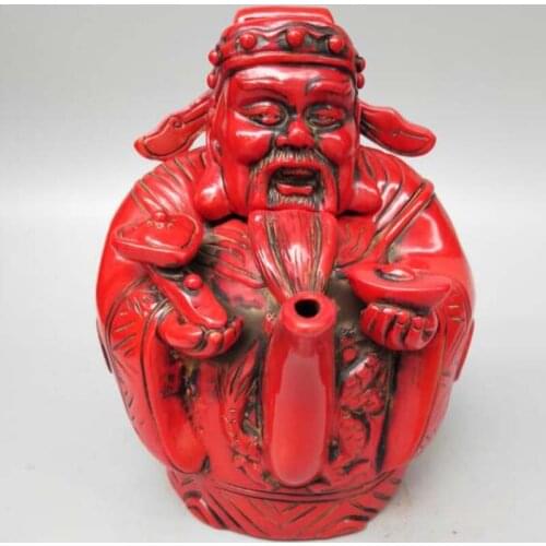 Chinese imitation resin wealth Buddha statue teapot