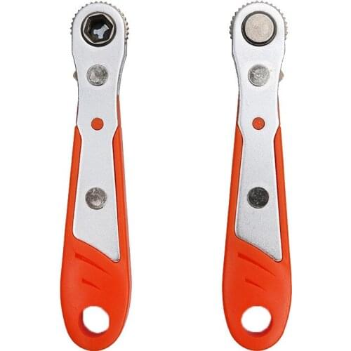 Mini Ratchet Wrench 1/4"(6.35mm) Hexagon Torx Bidirectional Control for Single/Double Head Screwdriver Drill Bits Tool
