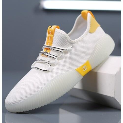 2020 Summer Flying Mesh Jelly Shoes Mens Leisure Tide Shoes Tide Breathable White Shoes Sports Mens Shoes