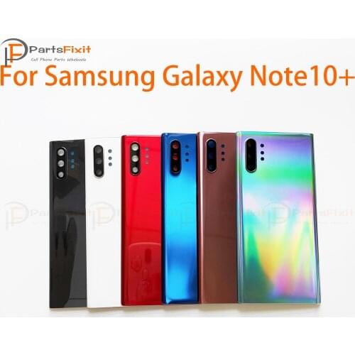 Note10+ Rear Housing Battery Door with Camera Lens for Samsung Galaxy Note 10 Plus Back Glass with Camera Lens and Adhesive