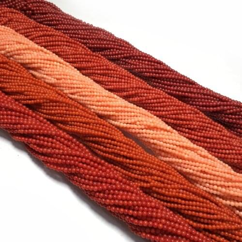 2020 New Coral Loose Beads Round Semi-finished Loose Beads four colors Making for Jewelry necklace bracelet Accessories