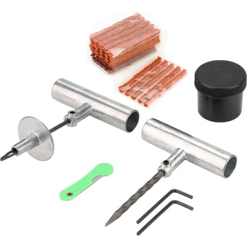 New 57pcs Tire Repair Kit DIY Tyre Repairing Tool Set for Car Truck Motorcycle With a storage box