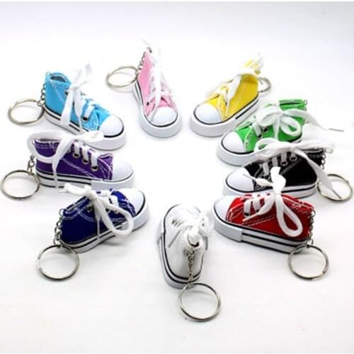 New Canvas Sneaker Tennis Shoe Keychain Sports Shoes Keyring Motorcycle Bike Kickstand for Men Women Funny Gifts
