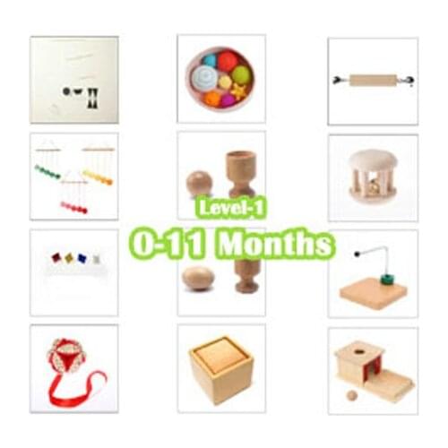 Montessori at home learning packages 0-11months material toys