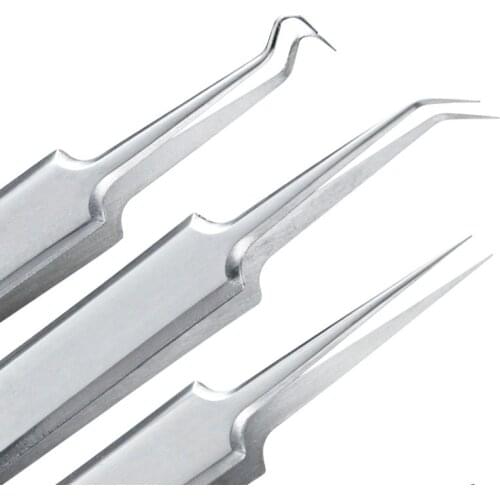 Stainless steel Tweezers Nail Art/Face Care/Eyelash Extension acne remover black head remover acne needle squeeze