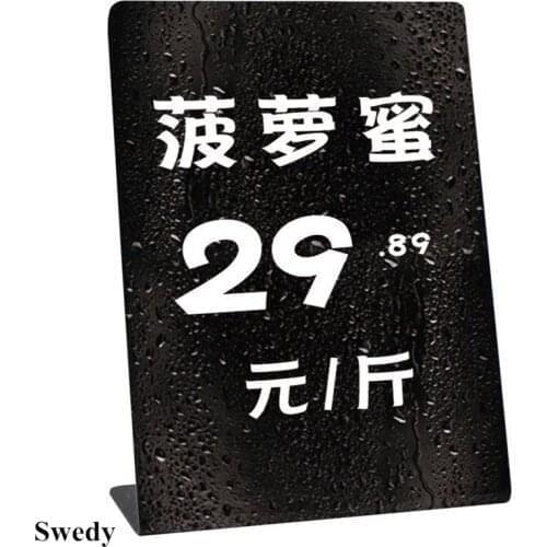 A4 L Shape 8.5x11 Inch Plastic Table Products Price Display Stand Tabletop Chalkboard Sign Menu Stand Event Place Cards