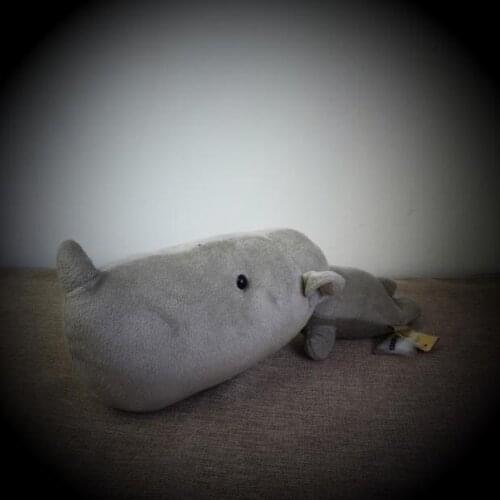 Seated Rhino-shaped pillow Rhinoceros Plush Toys Simulation Giant Squid Stuffed Toys Cute Animal Plush Dolls for Kids Girls Gift